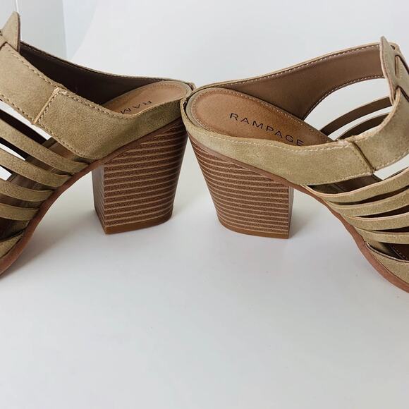 Rampage Vivienne Women's Shoes Open Toe Sandals Vegan Block Heel Sand Brown Sz 9 - Picture 8 of 9